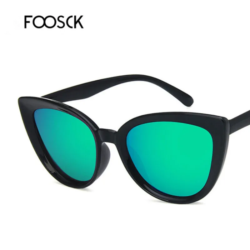 FOOSCK, высокое качество, женские, новые, кошачий глаз, солнцезащитные очки, тонированные, цветные линзы, мужские, Ретро стиль, в форме, солнцезащитные очки, женские очки