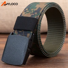 120cm-140cm/7 Color Automatic Buckle Nylon Belt Male Army Tactical Belt Men Outdoor Quick Dry Military Waist Canvas Belts stylish automatic buckle classical checked pattern coffee color belt for men