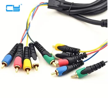 

1.8 m gold RCA PREMIUM component video / audio line audio microphone TV monitor