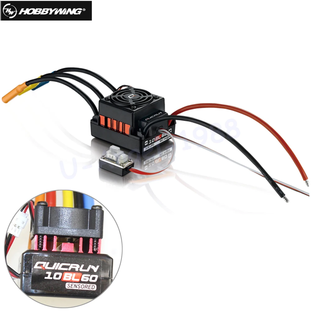 1pcs Original Hobbywing QUICRUN 10BL60 Sensored 60A 2-3S Lipo BEC Speed Controller Brushless ESC for 1/10 1/12 RC Car 1pcs Original Hobbywing QUICRUN 10BL60 Sensored 60A 2-3S Lipo BEC Speed Controller Brushless ESC for 1/10 1/12 RC Car