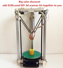 2016 upgrade He3D high quality reprap 3d printer with Dual Extruder delta 3d printer DIY kit