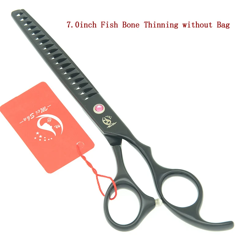 Meisha 7.0" Pet Cutting Scissors 18Teeth Thinning Shears Dog Hair Trimming for Groomer Japan 440c Clipper Pet Accessories HB0156 - Цвет: HB0161 no bag