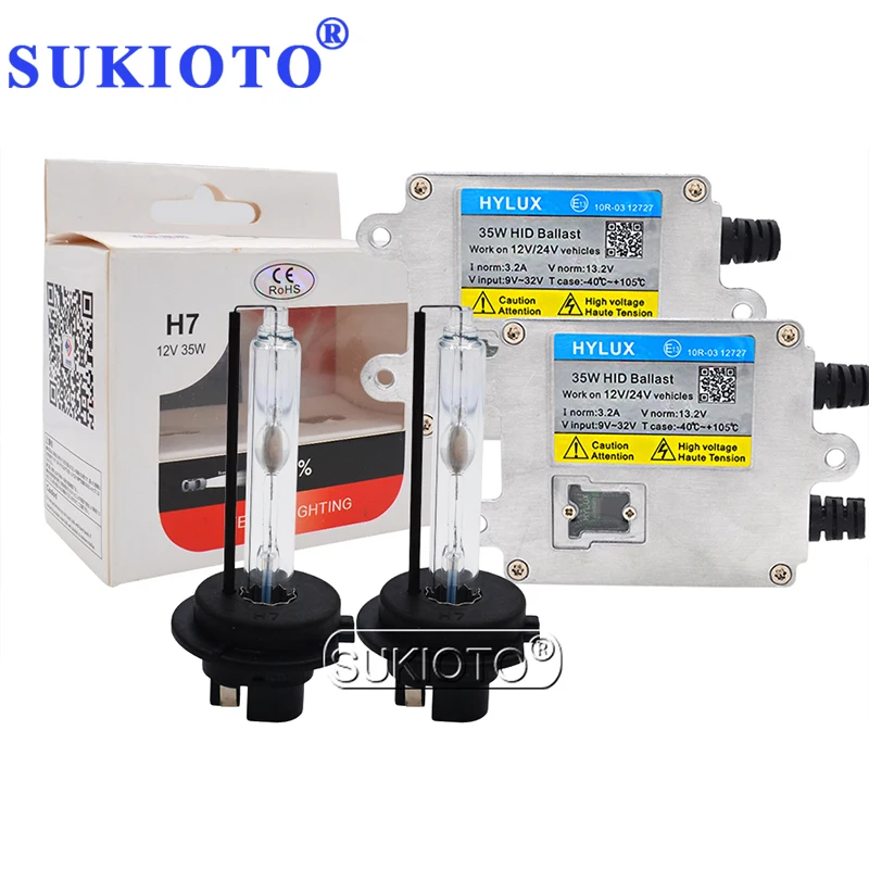 SUKIOTO 35 Вт Yeaky Hylux Xenon HID комплект 4500 к H1 H7 5500 к H11 HB3 HB4 D2H лампы для автомобильных фар Hylux A2088 HID балласт комплект