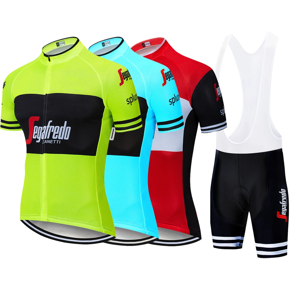 

2019 Men Summer Team Cycling Jersey Set 3 colors Trekking Uniform Maillot Ropa Ciclismo Bike Clothing Bicycle Wear Sport Clothes