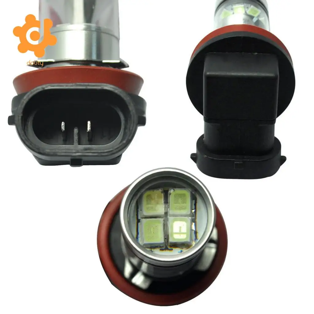 Baoblaze 2 Pieces H11 H8 100W Car Fog Driving Light Projector LED Bulbs Blue 10000K 