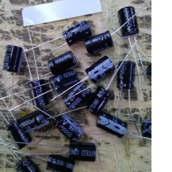 

50pcs capacitor 16 v1000uf 1000 uf16v authentic plug-in electrolytic capacitor specification: 8 * 12