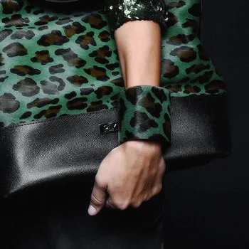 

Fashion Leopard Charm Leather Bracelet For Women Handmade Ethnic Tribal Genuine Pulsera Green Bangles Femme Fashion Jewelry