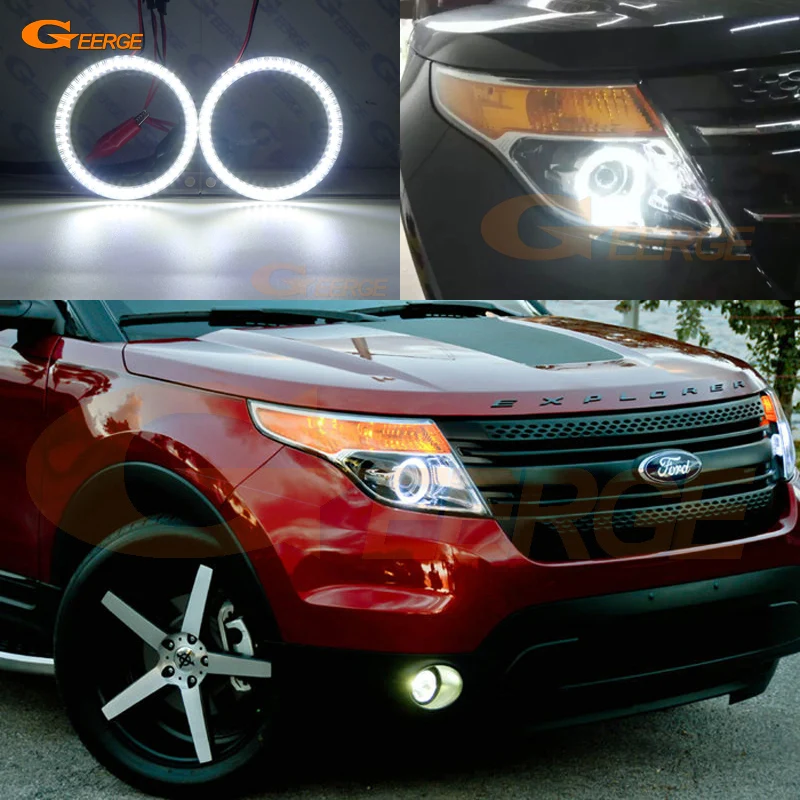 Для Ford Explorer 2011 2012 2013 отличное Ультра яркое освещение smd led Ангельские Глазки Halo Кольцо комплект DRL