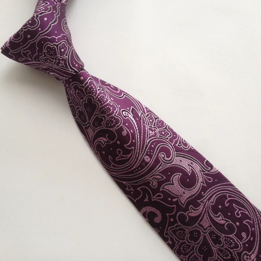 Роскошный галстук 8 см галстук с фиолетовым плетение, цветок модный мужской Карманный платок квадратной формы