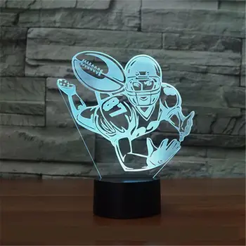 

Rugby Sport 3d Light Seven Touch Led Visual Gift Decorative Led Night Light Bedside decorative lamp for children's bedroom