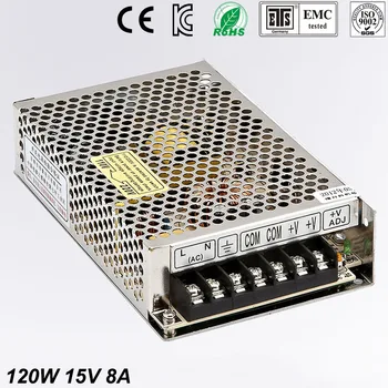 

Sortie unique MINI taille de commutation d'alimentation ms - 120 W 15 V 8A ac dc convertisseur MINI led pilote