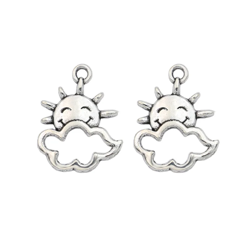 

10pcs Tibetan Silver Plated Cloudy Charm Pendant fit Bracelet Necklace Jewelry DIY Making Accessories 20x17mm