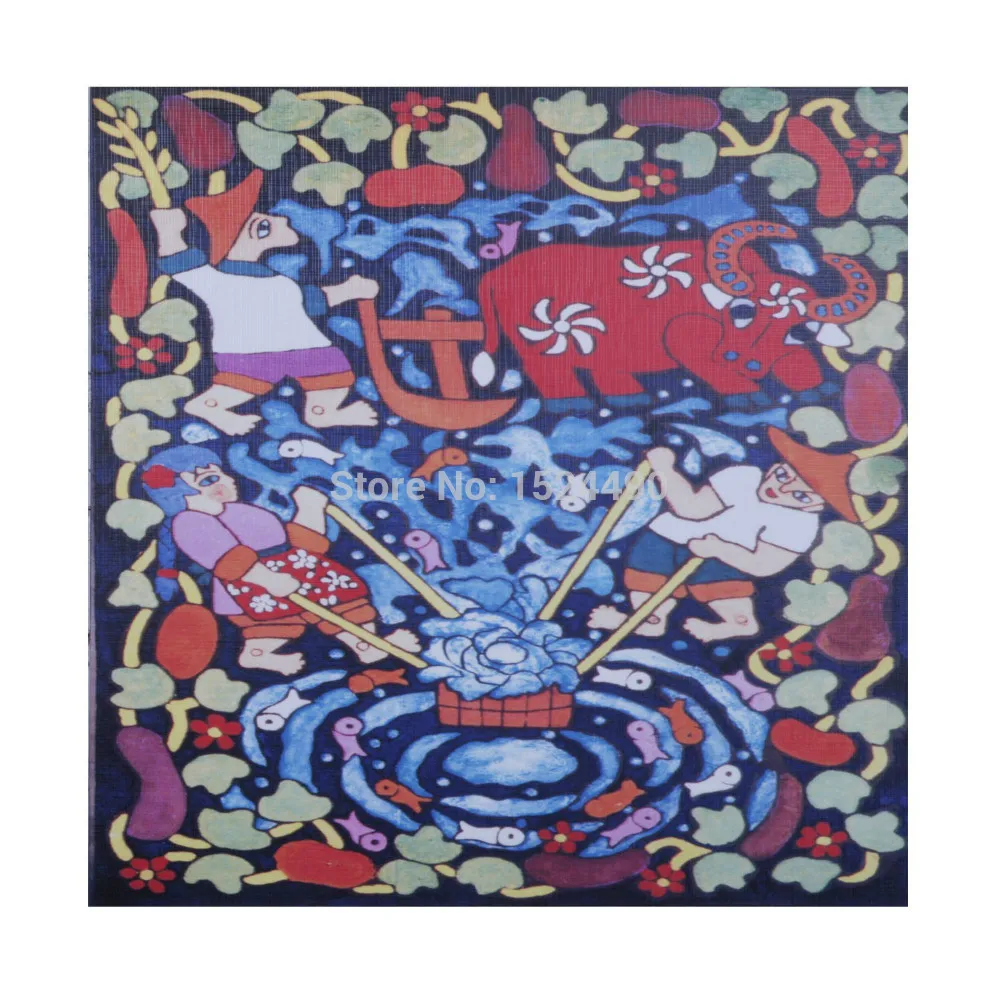 

Handpainted Abstract Chinese Style Oil Painting Spring Sowing Office Hotel Home Decoration Canvas Painting Picture Free Shipping