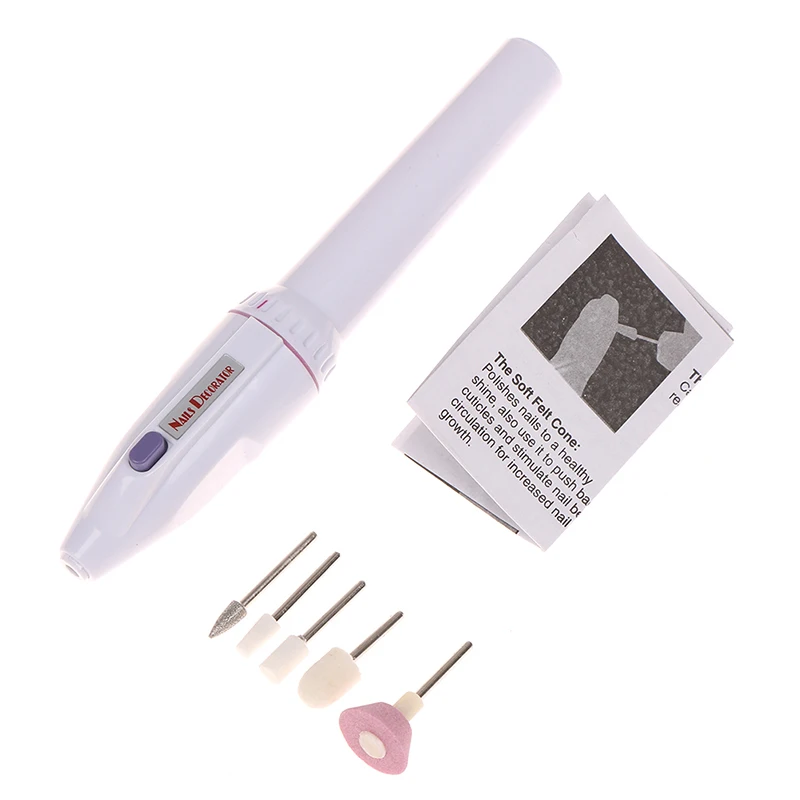 5in1 Electric Nail Drills Pen Handpiece Bits Mini Nail Art Drill Machine Manicure Pedicure Gel Polish File Buffer Nail Art Tools