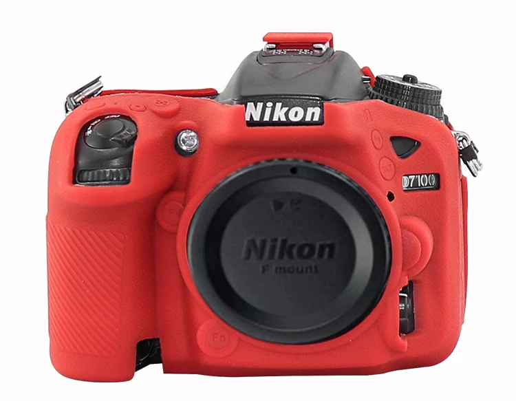 Мягкий силиконовый резиновый защитный корпус для камеры Крышка для Nikon D500 D4SD4 D800E D800 D850 D810 D7500 D7100 D7200 DSLR Камера сумка - Цвет: D7100 D7200  red