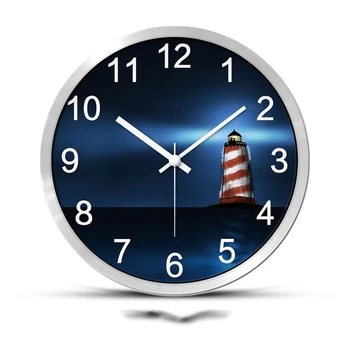 

12/14 Inch Creative Wall Clock Mediterranean Digital 12 Hours Needle Quartz Hanging Wall Quiet Watch Clocks Bedroom Decoration
