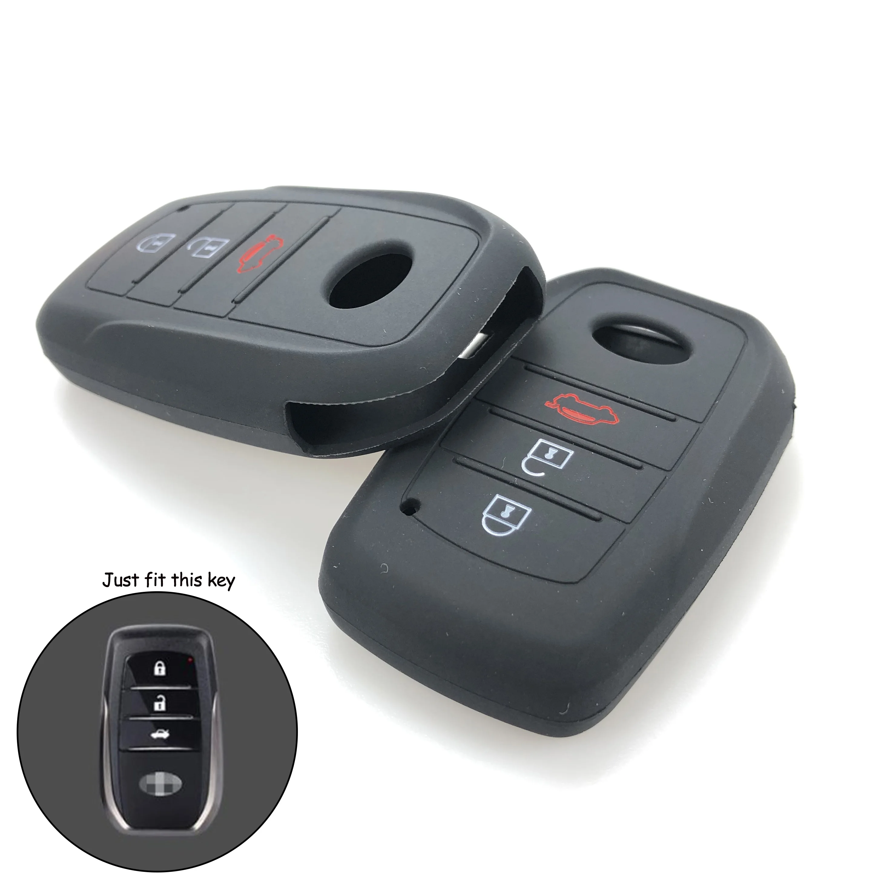 

Silicone Car accessories Key Cover Key Shell Keychain Protector Case For Toyota Hilux Fortuner Land Cruiser Camry