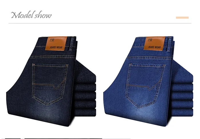 Jantour мужские джинсы модные повседневные мужские джинсовые брюки обтягивающие хлопковые классические прямые джинсы высокого качества 2019