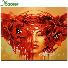 Yogotop 5D DIY Алмазная картина абстрактная Женская Вышивка крестиком набор на заказ Вышивка полная Алмазная вышивка домашний Декор подарок QA684