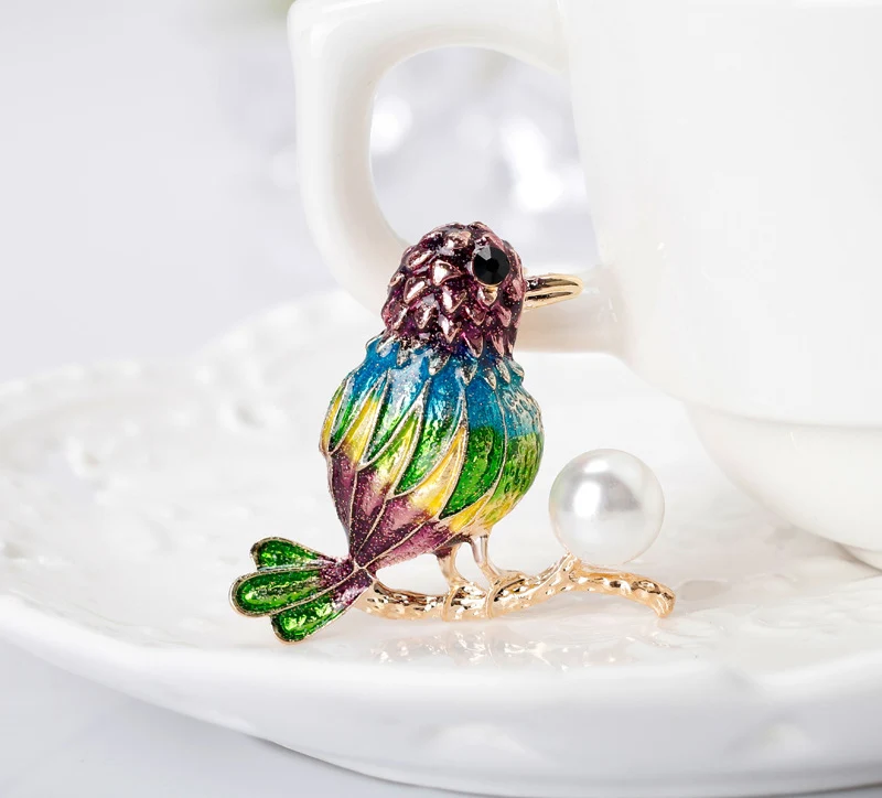 NIUYITID Enamel Pins And Brooches Handmade Colorful Bird Animal Brosh For Friends Gift Best Price (3)