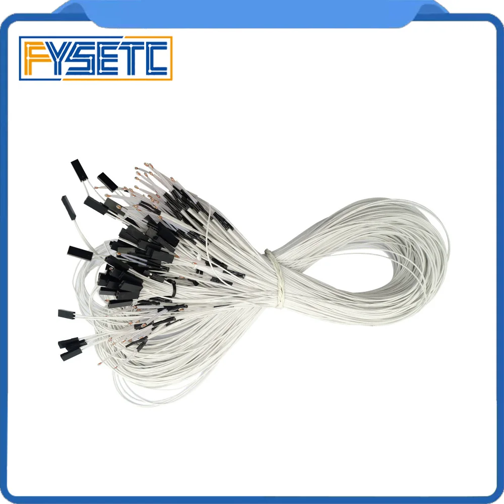 

100pcs 100K ohm NTC 3950 Thermistors With Cable For 3d Printer Mend RAMPS 1.4 A4988 MK2B Heatbed