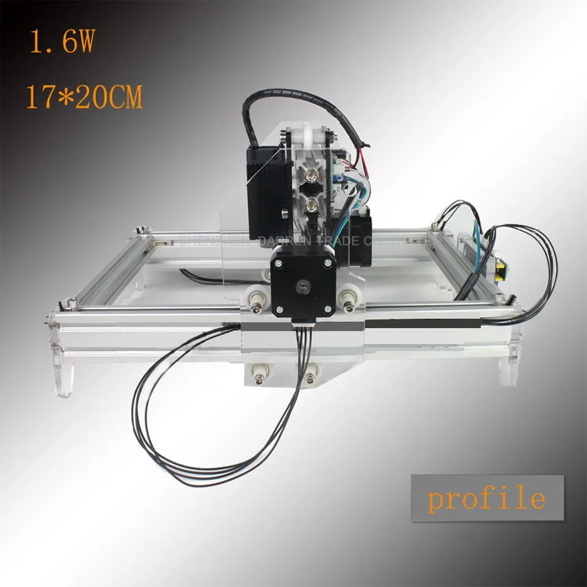 1 PC 1.6W DIY mini laser engraving machine laser marking machine engraving machine engraving graphic 17*20CM