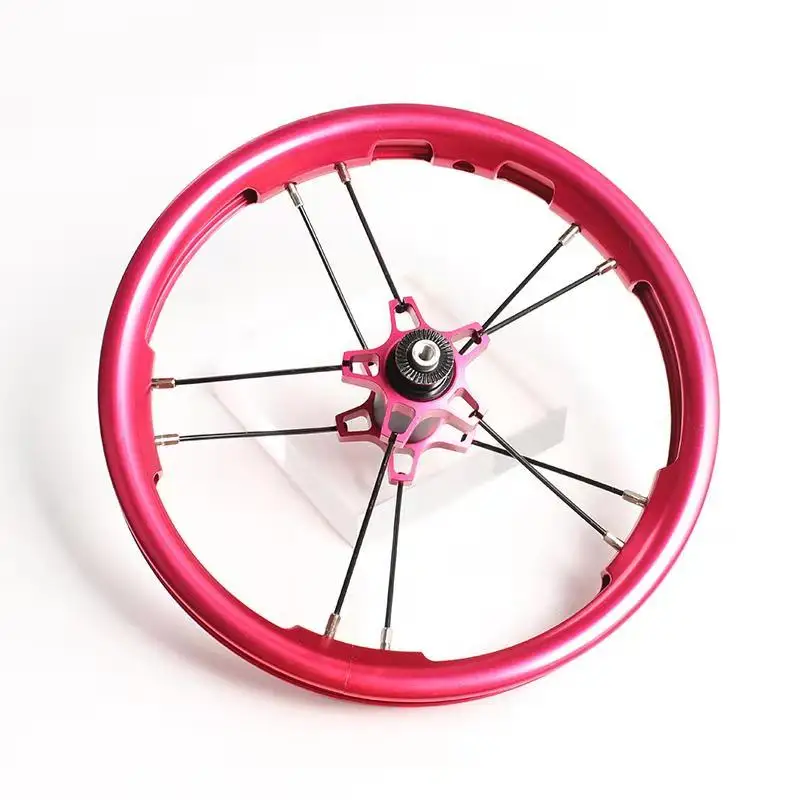 Top Children Balance Wheel Ultralight 251 g 12 Inch 85-95mm Children Bike Wheel Carbon Fiber Hub Anode Color Balance Bike Wheel 6