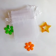 11x16 см 500 шт./лот рождественские мешки из органзы белый мешок с завязками сумка для пищевых продуктов/Ювелирные изделия/конфета сделай сам/свадебный подарок сумка маленький мешочек для упаковки