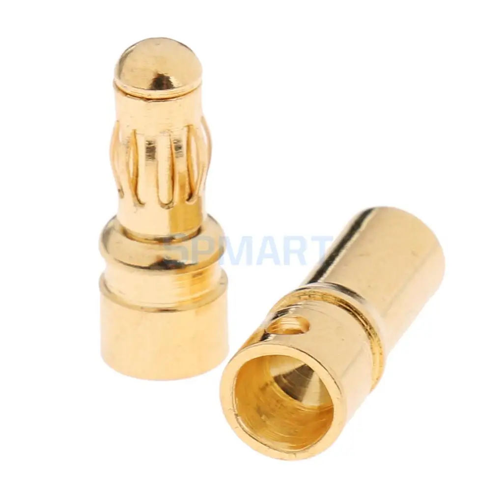 20pcs Gold-plated Banana Plug Bullet Connector 3.5mm for ESC Motor Battery