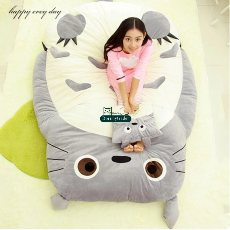 Dorimytrader quality pop anime totoro plush beanbag soft tatami sofa carpet mattress sleeping bag Christams gift decoration 5 sizes DY61851 (1)