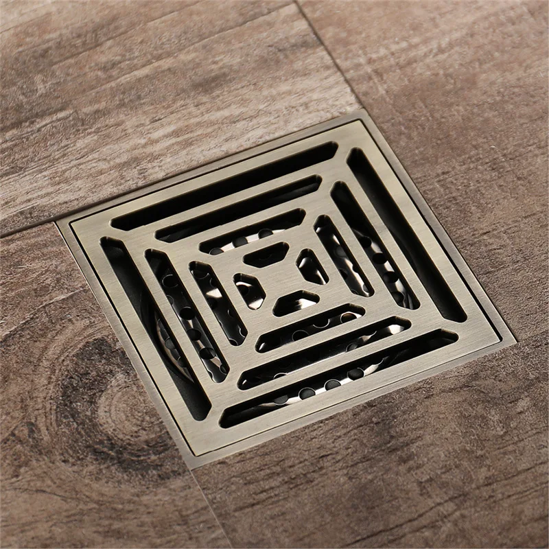 

Deodorant, Insect-proof, Backwater-proof, Large Flow Bronze Square Antique Floor Leakage Factory Direct Selling