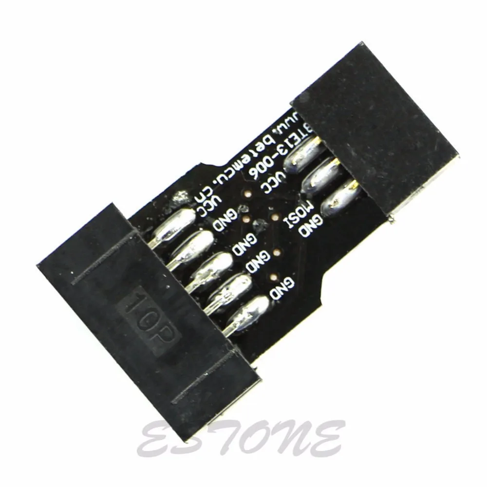 

New 1pc 10 Pin Convert to 6 Pin Adapter Board For ATMEL AVRISP USBASP STK500