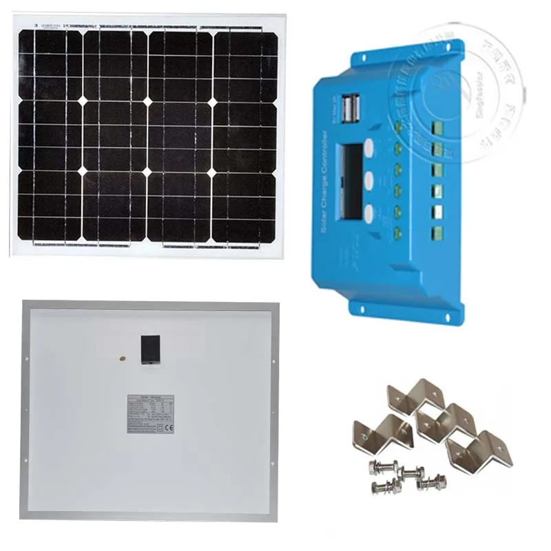 

Solar Set Solar Module 12v 30w Solar Battery Controller 12v/24v 10A Dual USB Solar Charger For Mobile Caravan Solar Light