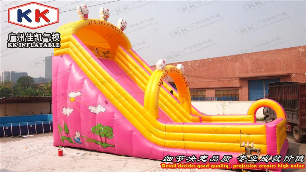 colorful inflatable cartoon slide fof sale/ outdoor structure high quality inflatable slide