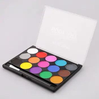 

15 Colors Non Toxic Water-soluble Body Paint Pigments Makeup Face Painting Kit With Brush For Christmas Fancy Carnival Party