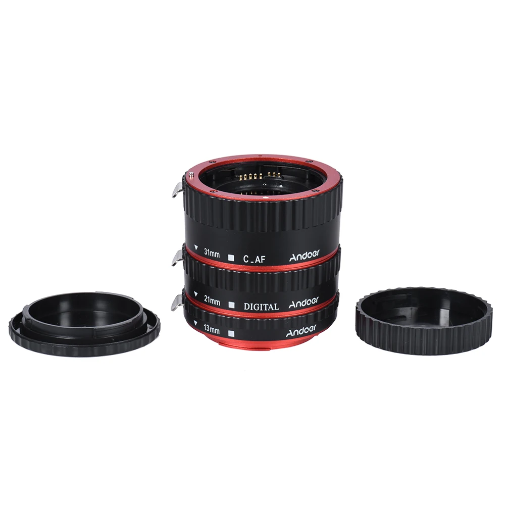 Andoer цветное металлическое TTL Автофокус AF макро Удлинительное Кольцо для Canon EOS EF S