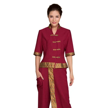 

Free Shipping Thai Massage Uniform Female Beauty Club Working Clothing Top+Pants Set Foot Bath Professional Workwear Sales