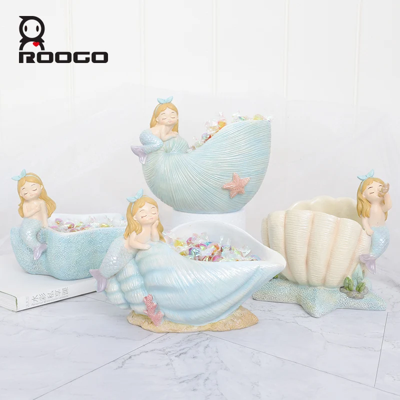Ящик для хранения ROOGO дома русалка сказочная домашняя декорация аксессуары стола