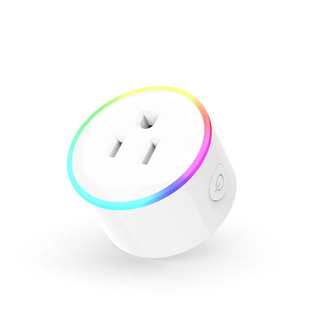 US New Wifi Smart Socket Voice Smart App Remote Control Socket Rgb Lighting Effect Atmosphere Scene Smart Socket - Bundle: US