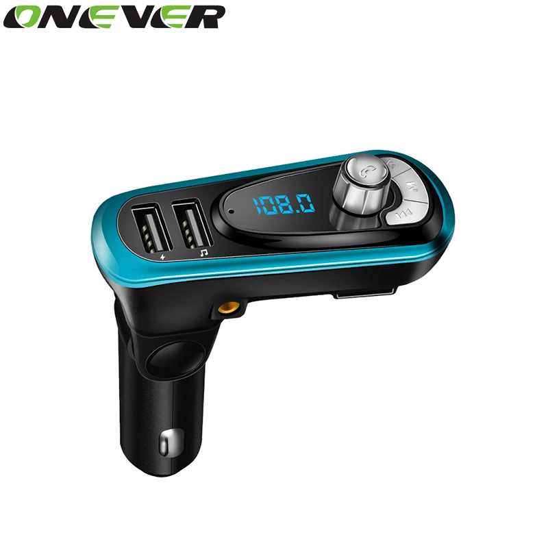 

Onever Brand 4-in-1 FM Transmitter Dual USB Port AUX Modulator Car Kit MP3 Player Hands Free Wireless Bluetooth Car Accessories