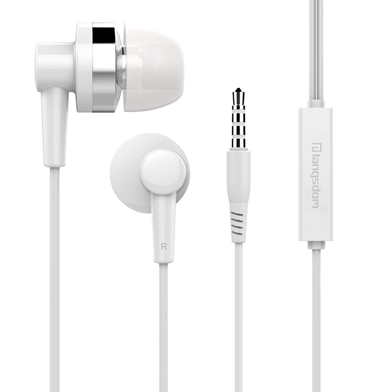 In Ear Earphones with Microphone Wire Headset Stereo Bass Outdoors Sport Headset Mini Long Standby Call Wire Headphone