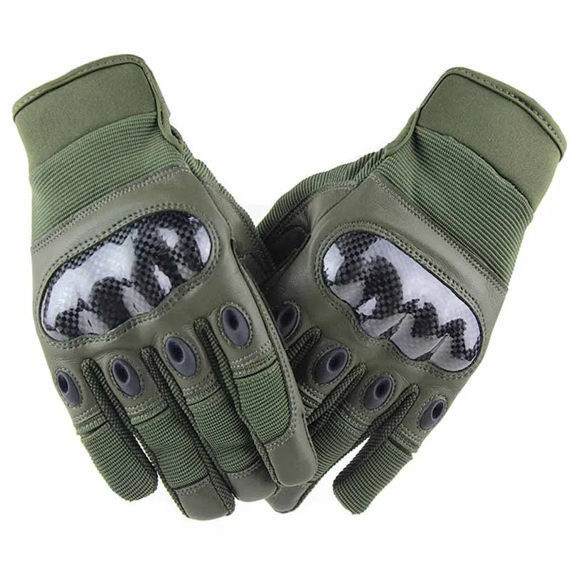 Новинка! Мужские спортивные перчатки на полный палец, Тактические Военные перчатки с защитой суставов, военные тренировочные перчатки для страйкбола, охотничьи принадлежности для мужчин - Цвет: Green