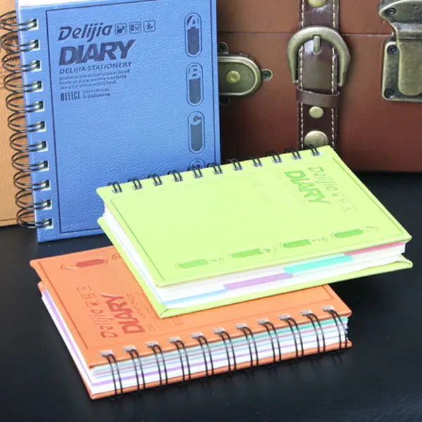 high quality leather cover A6 A5 B5 size spiral notebook in Notebooks