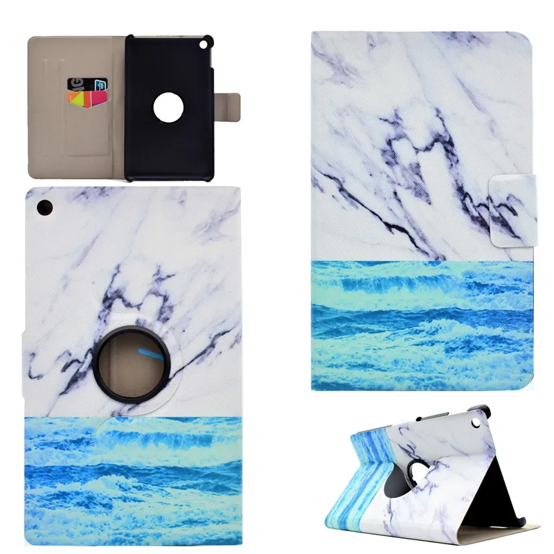 

Marble Pattern eBook Case for Amazon Kindle Fire HD 8 2016 newest Cover 360 Degree Rotation Case for kindle fire hd 8.0 2016