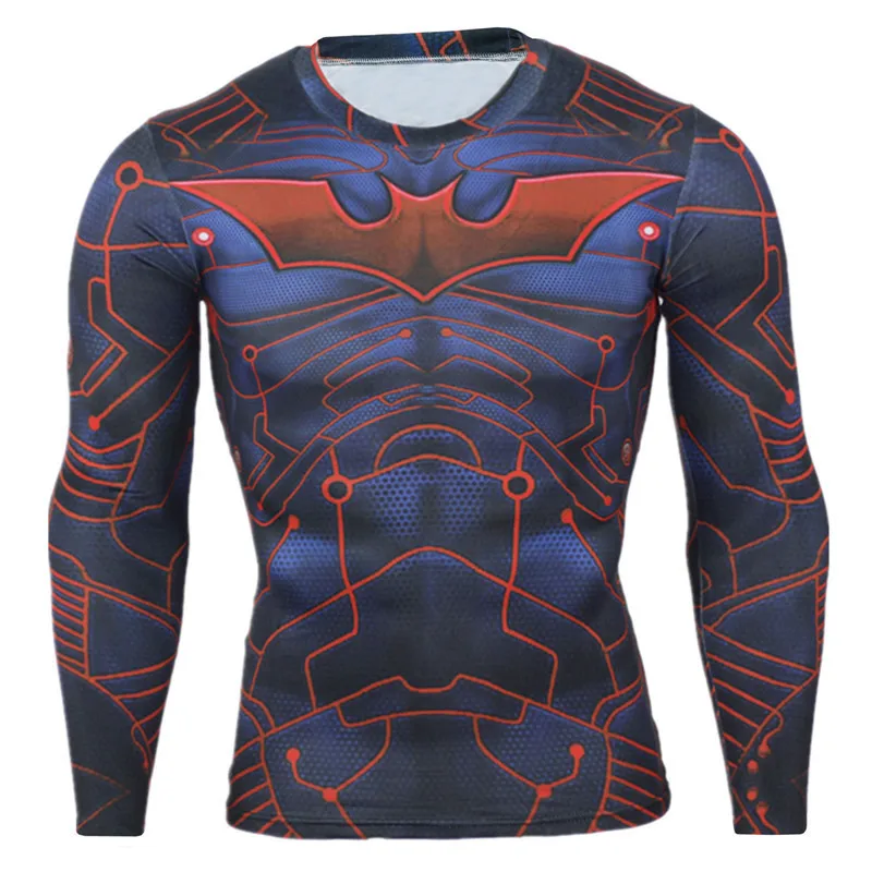 

Mens Fitness Long Sleeves Rashguard T Shirt Men Bodybuilding Skin Tight Thermal Compression Shirts MMA Crossfit Workout Top Gear