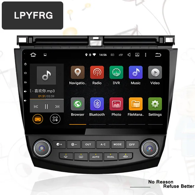 Автомобильный видео DVD плеер GPS для Honda Accord 7 2003 2004 2005 2006 2007 android 10 AC автомобильное