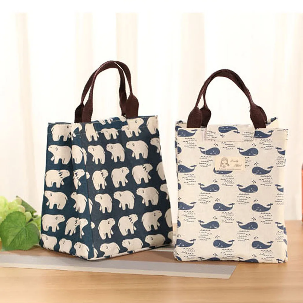 

Waterproof Leisure Bag Cooler Lunch Bags cartoon Hook Loop Opener Tote kids Warm Keeper Insulation Picnic Lunch Box d90626