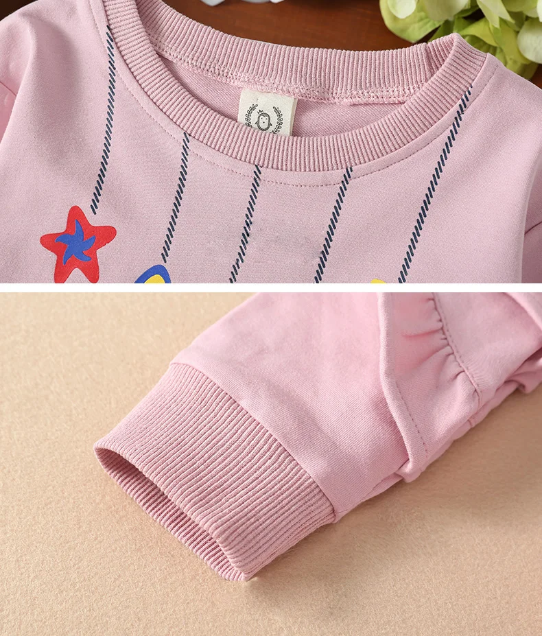 Новая детская одежда, весенне-осенний свитер для девочек, детские толстовки с героями мультфильмов для девочек, RT248