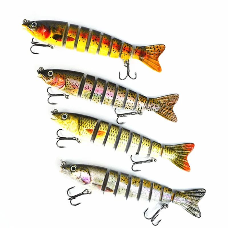 Super Deal Multi Segments Jointed Fishing Lure Bait Lifelike Swimbait Artificial Hard Bait for Sea Fishing Accessories 12cm 19g (8)