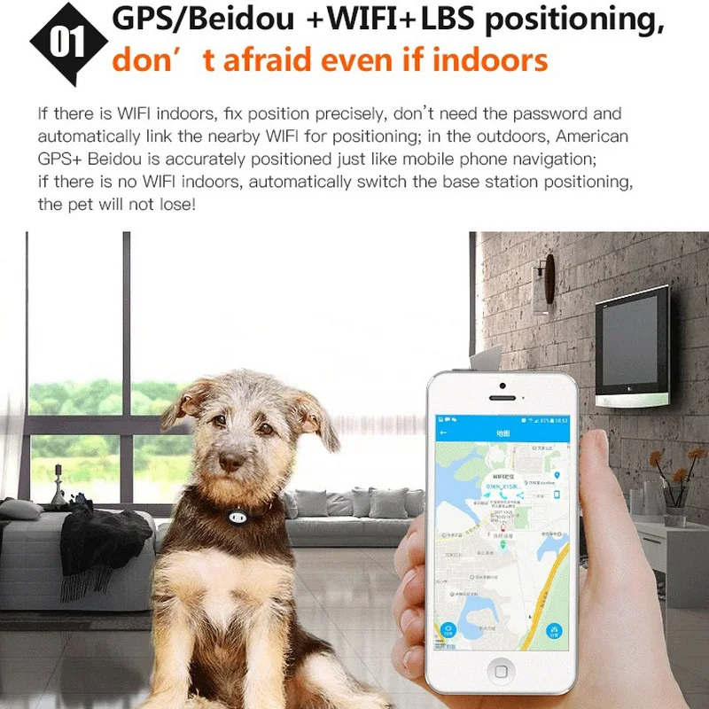 LBS BEIDOU gps трекер Wi-Fi GSM удаленный вызов Мини Pet анти-потеря Finder собака gps для кошки отслеживание в реальном времени напоминание о питании